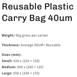 1 Pack Medium Reusable Carry Bags