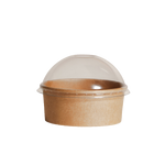 PET Domed Lids For Round Kraft Containers