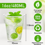 Pack 50pcs 16oz RPET cup
