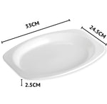Pack 50pcs Jumbo Oval (245x330mm) Reusable Plates