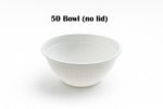 Pack 50pcs 1050ml White Noodle Bowls (No Lids)