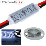 Mini 12V LED Strip Light Dimmer Controller with On Off Switch 2PCS