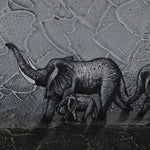 Handmade Canvas Animal Elephant Oil Painting Wall Art Home Decor 70X140cm
