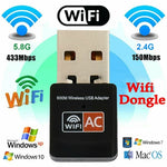 600Mbps 2.4G/5.8G Wireless For Win8 Win10 PC Mac Receiver Bluetooth USB3.0