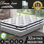 QUEEN KING SINGLE DOUBLE Dream Lover Bed Mattress top Pocket Spring 32CM Thick