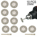 10pcs Diamond Cutting Off Disc Saw Blades Grinding Wheel for Rotary Kits