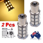 2x 12V 27 LED 5050 Amber indicator turn signal car UTE Light Bulb globe