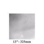 13″ Square Silver Cake Boards – Standard