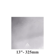 13″ Square Silver Cake Boards – Standard