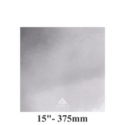 15″ Square Silver Cake Boards – Standard