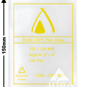 6×4 – 25um LDPE Bags