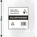 12×10 25um LDPE Poly Bags