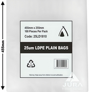 18×10 25um LDPE Poly Bags