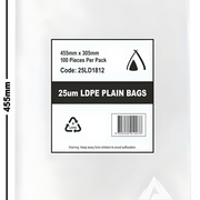 18×12 25um LDPE Poly Bags