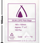 7×4 35um LDPE Poly Bags