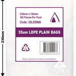 9×6 35um LDPE Poly Bags