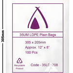 12×8 35um LDPE Poly Bags