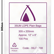 12×8 35um LDPE Poly Bags