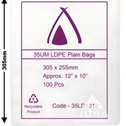 12×10 35um LDPE Poly Bags