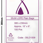 15×9 35um LDPE Poly Bags