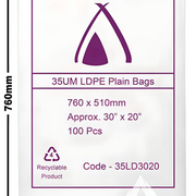 30×20 35um LDPE Poly Bags