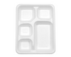 Pack 25pcs 5 Compartment Deep Meal Tray
