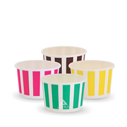 3oz Candy Stripe Ice Cream Cups