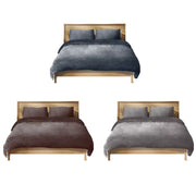 Quilt Cover Set Doona Duvet Teddy Bear Fleece Thermal Winter Pillowcase Double