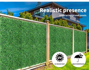 Marlow Artificial Hedge Grass Boxwood Garden Green Wall Mat Fence Outdoor x10