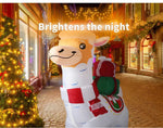 Santaco Inflatable Christmas Decorations Xmas Alpaca 1.8M LED Lights Xmas Party