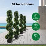 Lambu Artificial Plants in Pot Green Faux Plant Outdoor Bonsai 55CM-2PCS