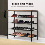 Levede 5-Tier Shoe Rack Console Table Storage Organisers Industrial Steel 100cm