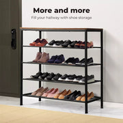 Levede 5-Tier Shoe Rack Console Table Storage Organisers Industrial Steel 100cm