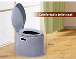 6L Camping Toilet Outdoor Portable Potty Caravan Travel Boating Bucket Brush