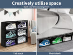 Stacked Shoe Box Acrylic Sneaker Display Case Magnetic Door Anti-oxidation