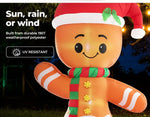 Santaco Christmas Inflatable Gingerbread Man 2.4M Xmas Decor LED Lights Outdoor