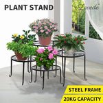 Levede Plant Stand Outdoor Indoor Metal Flower Pots Rack Corner Planter Shelf