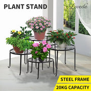 Levede Plant Stand Outdoor Indoor Metal Flower Pots Rack Corner Planter Shelf