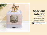 Pawz Cat Litter Box Fully Enclosed Kitty Toilet Trapping Odor Control Basin