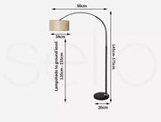 Emitto Modern LED Floor Lamp Reading Light Free Standing Adjustable Marble Base