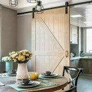 Levede Sliding Barn Door Hardwre Track Set 1.5/1.83/2/2.44/3/3.66/4M Roller Kits