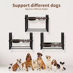 Pawz  Pet Feeder Adjustable Height Elevated Dual Raised Water Food Bowl Medium