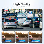 Dual Dash Camera Front Rear View Car Truck Bus Reversing Parking Wifi 4K GPS 64G