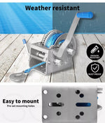 Manan Hand Winch 2000KG /4410LB 3 Speed Manual Car 4WD Boat Marine Trailer 8M