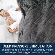 Dreamz 9KG Adults Size Anti Anxiety Weighted Blanket Gravity Blankets Grey