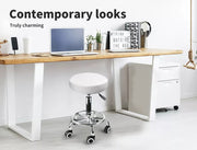 2x Levede Salon Stool Swivel Hairdressing Barber Stools Bar Chairs Lift Round