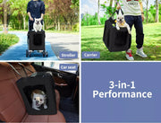 Pawz Large Pet Stroller Dog Cat Carrier Travel Pushchair Foldable Pram 4 Wheels