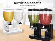 Toque Double Cereal Dispensers Grain Storage Box Nut Dry Food Candy Container