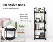 Levede Plant Stand 4 Tiers Outdoor Indoor Metal Flower Pots Rack Garden Shelf