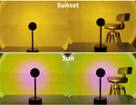Emitto Rainbow Sunset Projection Lamp LED Modern Romantic USB Night Light Decor